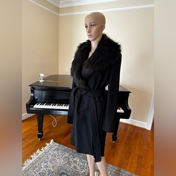 Zara NWT RARE LUXURY RUNWAY WINTER MAXIMALIST MANTECO Faux Fur Collar Wool Coat - Picture 15 of 17